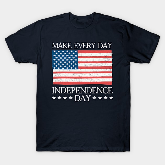 July 4th Independence Day T-Shirt by AntiqueImages